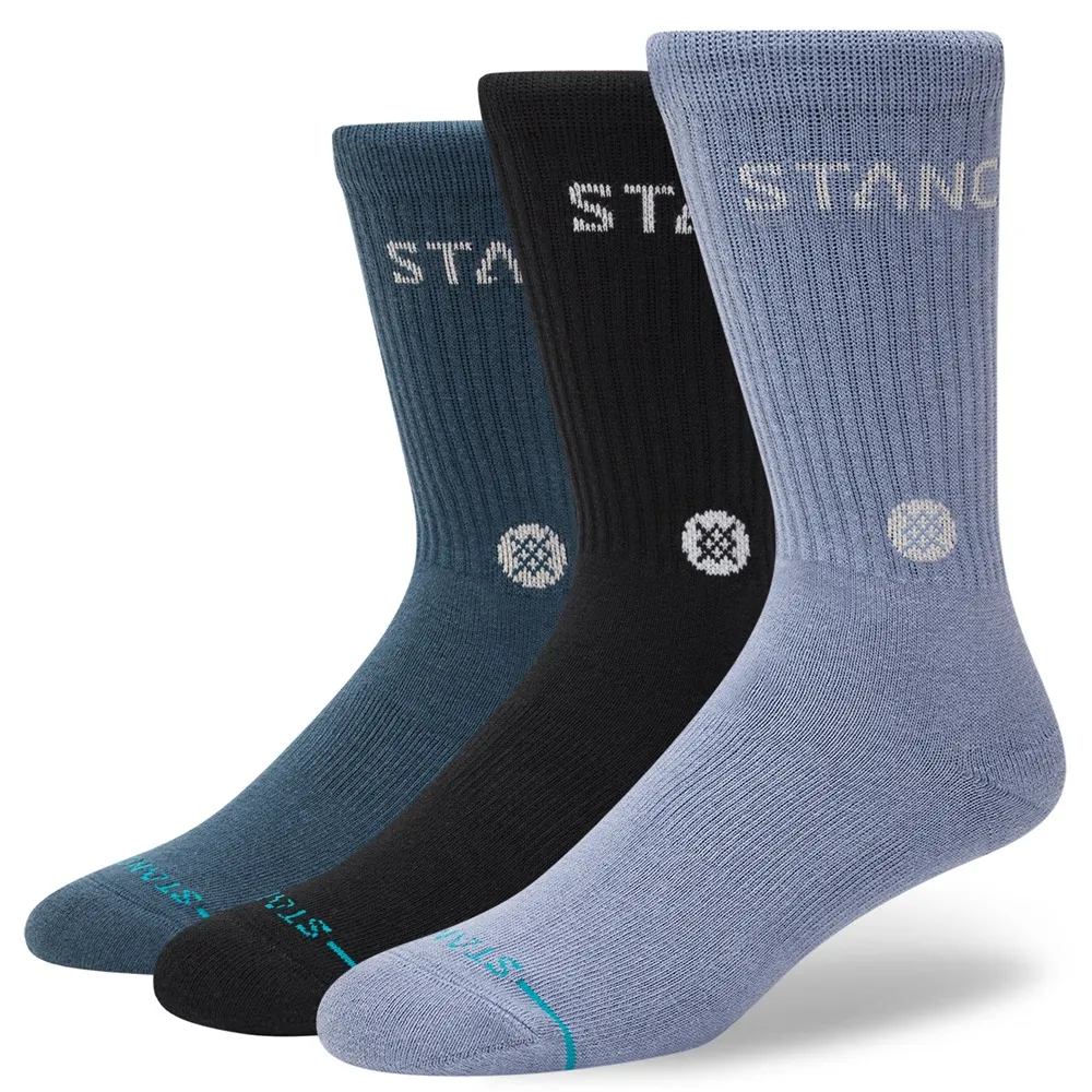 Stance Origin 3 Pack Indigo Large Mens Socks
