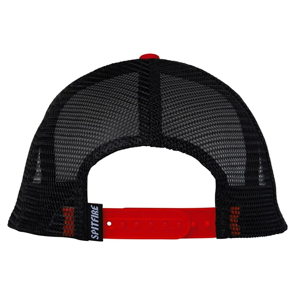 Spitfire Burnout White Red Black Trucker Hat