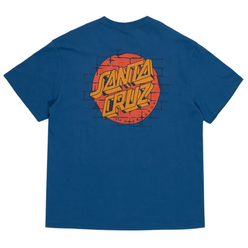 Santa Cruz Scrawl Brick Dot Blue T-Shirt