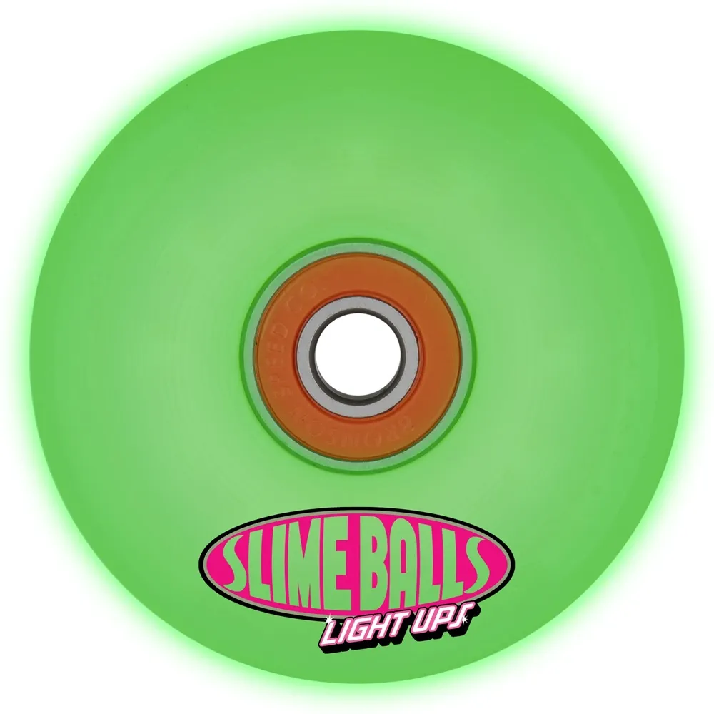 Slime Balls Light Ups Friends Of Planet 9 GITD 78A 66mm Skateboard Wheels