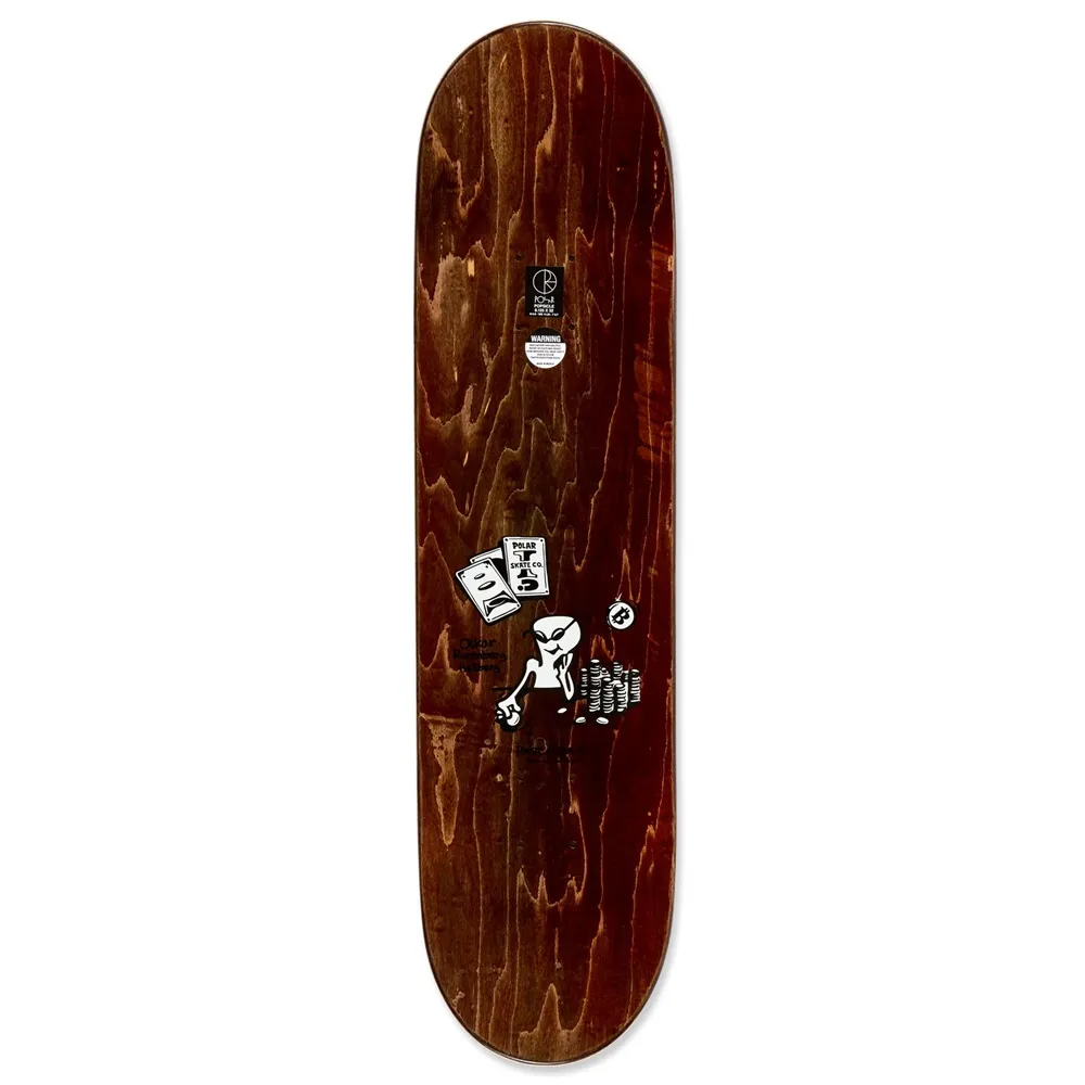 Polar Skate Co Oskar Rozenberg Poker Face 8.5 Skateboard Deck