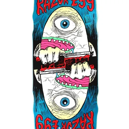 Heroin Mutant Razoregg Blue 9.5 Skateboard Deck