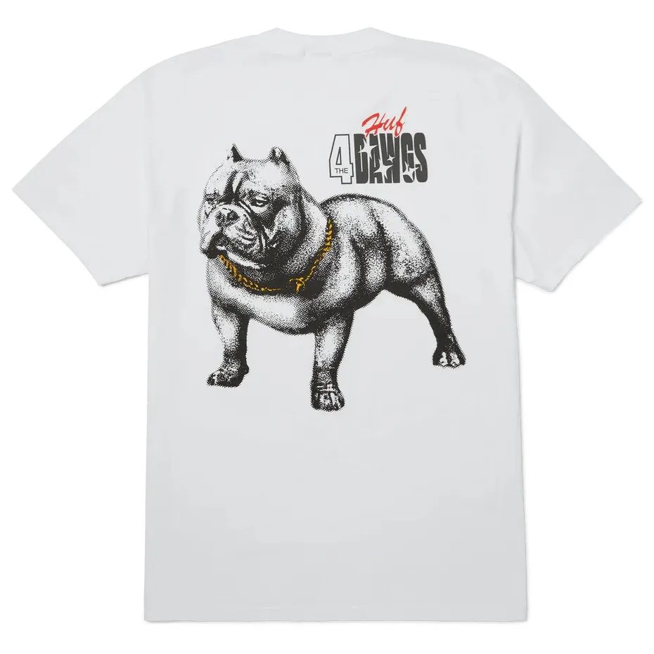 HUF 4 The Dawgs White T-Shirt