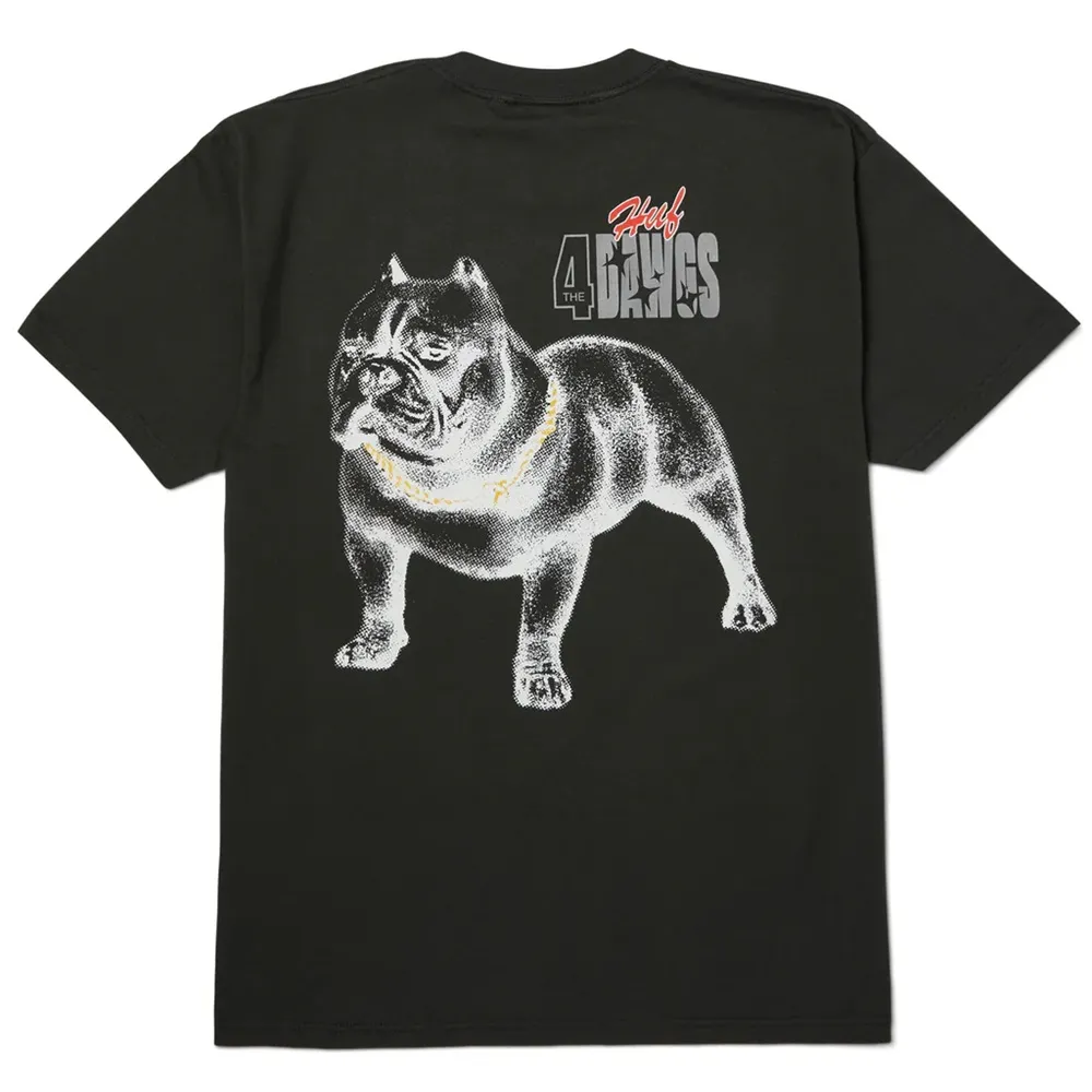 HUF 4 The Dawgs Vintage Black T-Shirt