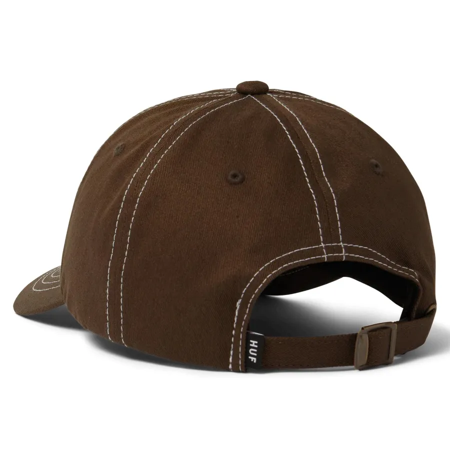 HUF Arch Logo 6 Panel Curved Visor Bison Hat