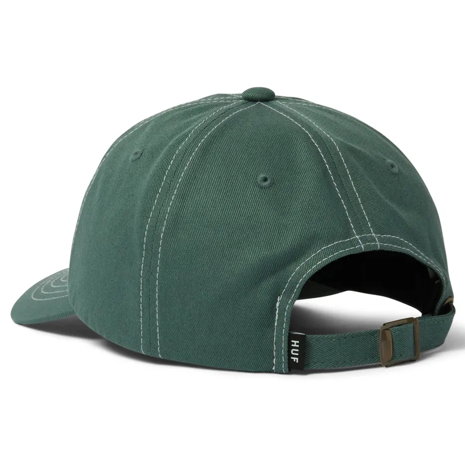 HUF Arch Logo 6 Panel Curved Visor Forest Green Hat