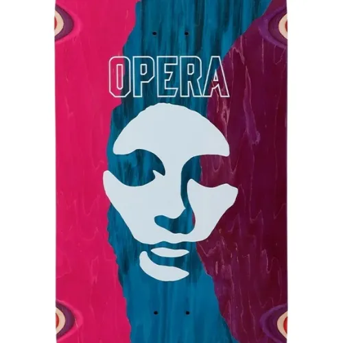 Opera Triple Torn Mask Pink Blue Purple 12.0 Skateboard Deck