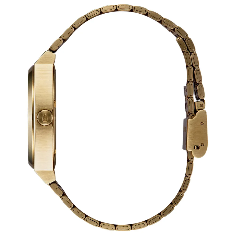 Nixon Time Teller Yellow Gold Black Red Watch