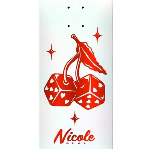 Real Nicole Hause High Roller White Twin 8.0 Skateboard Deck