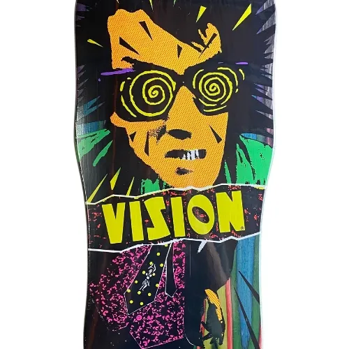Vision Original Psycho Stick Swirl Blue Green Skateboard Deck