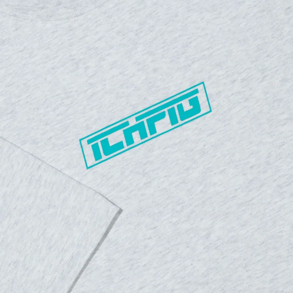 Ichpig Strike Logo White Marle Teal T-Shirt