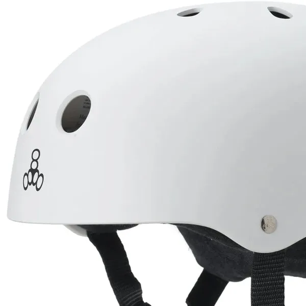 Triple 8 Brainsaver The Heed Matte White Skate Helmet