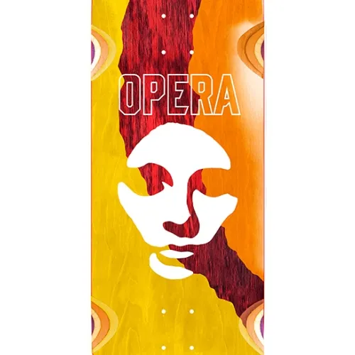 Opera Triple Torn Mask Yellow Red Orange 11.0 Skateboard Deck