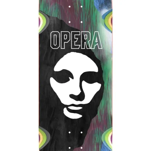 Opera Triple Torn Mask Black Green Blue 10.0 Skateboard Deck