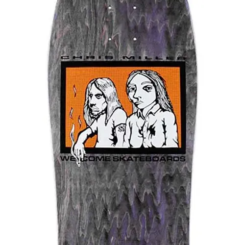 Welcome Miller Couple On Crossbone Black 10.0 Skateboard Deck