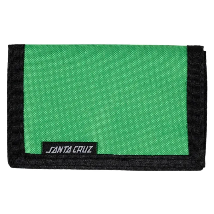 Santa Cruz Eyegore Strip Light Green Velcro Wallet