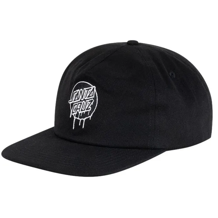 Santa Cruz Drip Dot Black Snapback Hat