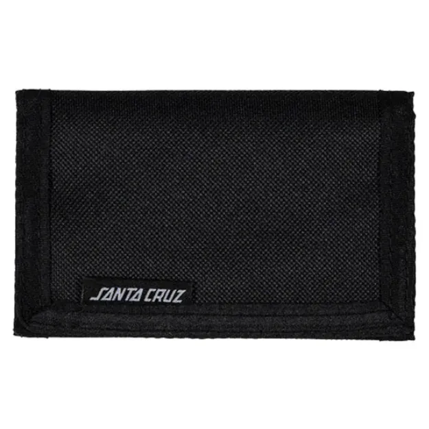Santa Cruz Flaming Dice Dot Black Velcro Wallet