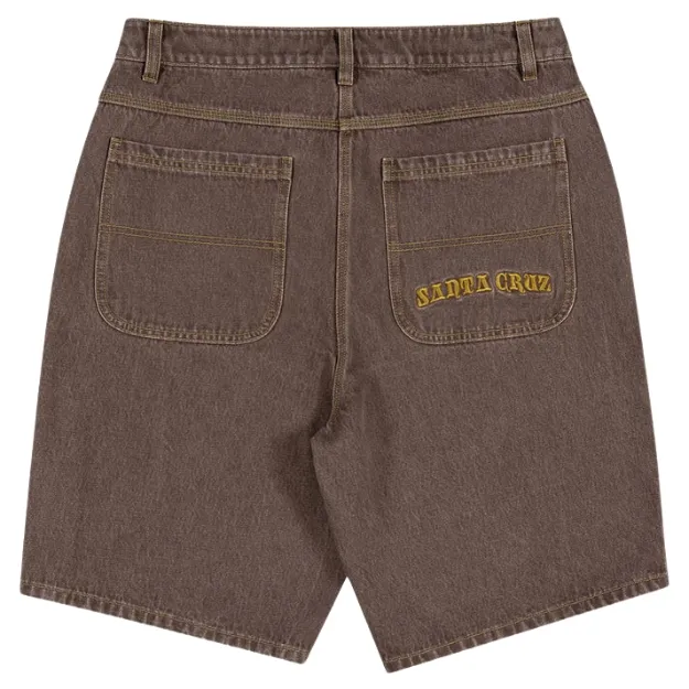 Santa Cruz Dead Diners Arch Brown Jean Shorts