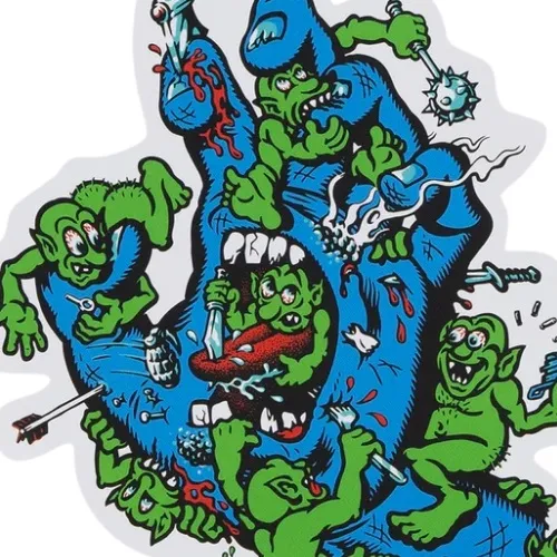 Santa Cruz Gremlin Patrol Matte Blue Sticker