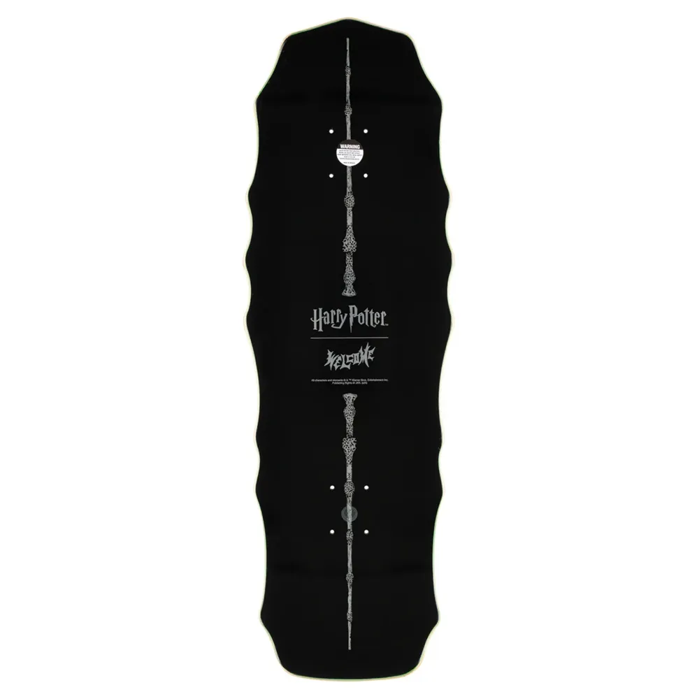 Welcome X Harry Potter Thestral On Widow Black Gold Foil 10.0 Skateboard Deck