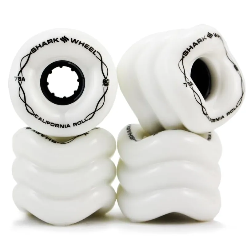 Shark California Roll White 78a 60mm Skateboard Wheels