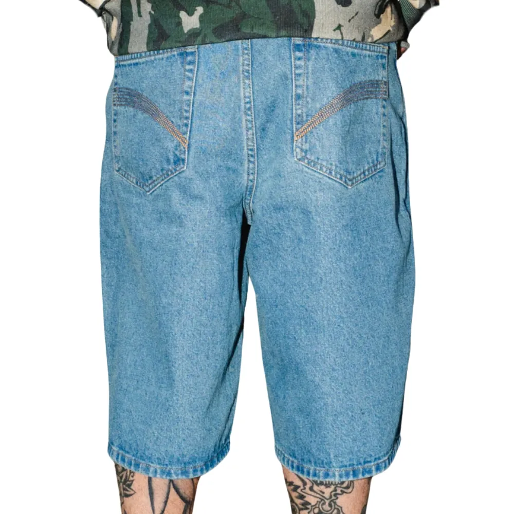 Ichpig Pigasus Washed Indigo Denim Shorts