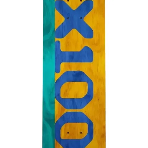 Gx1000 Split Stain Teal Yellow Blue 8.25 Skateboard Deck