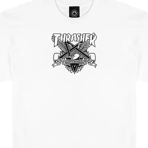 Thrasher X Antihero Eaglegram White T-Shirt