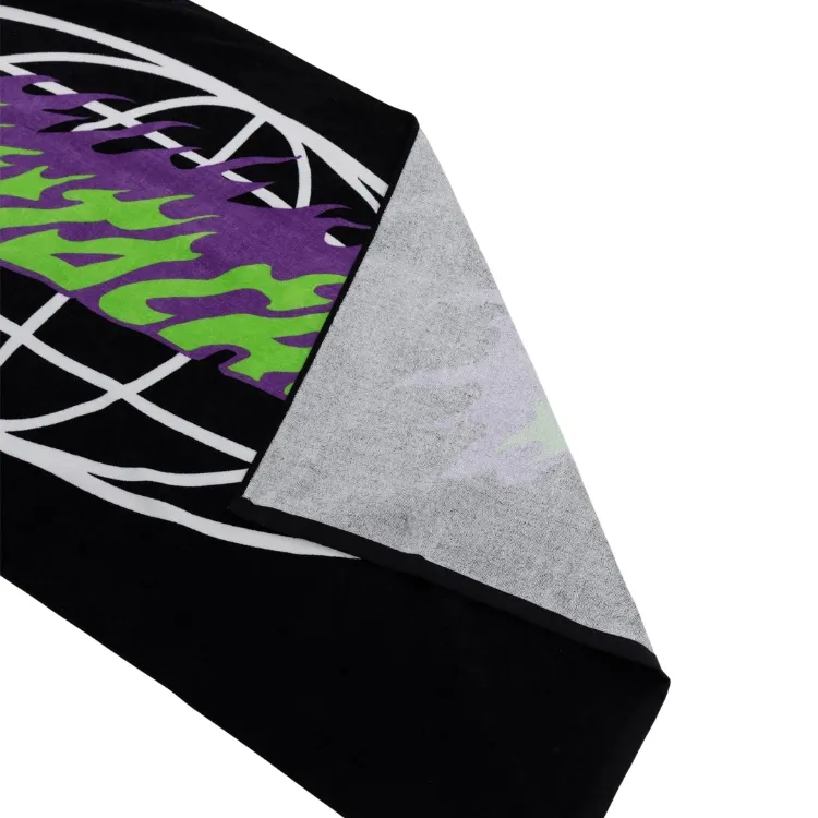 Santa Cruz Global Flame Strip Black Towel