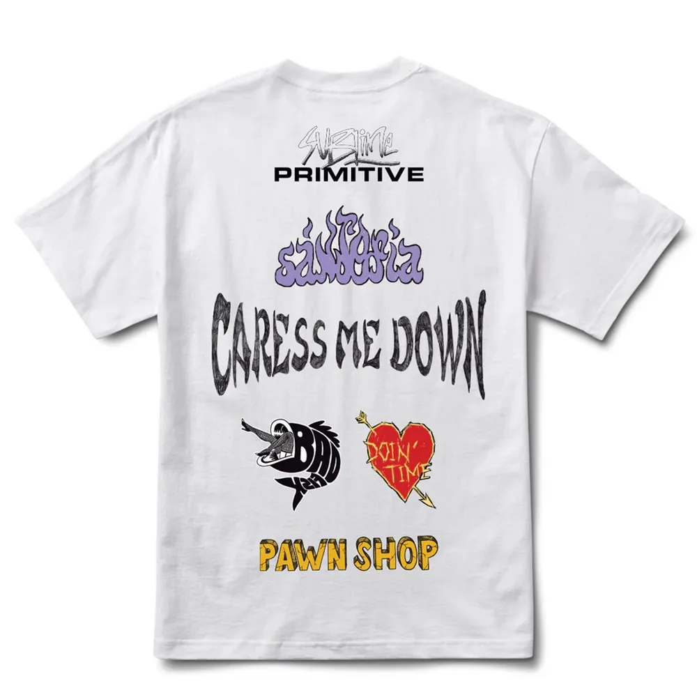 Primitive X Sublime Down Here White T-Shirt