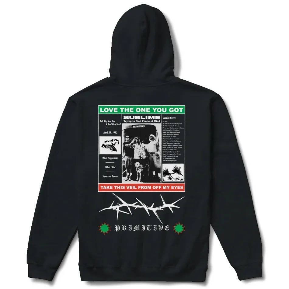 Primitive X Sublime Zine Black Hoodie