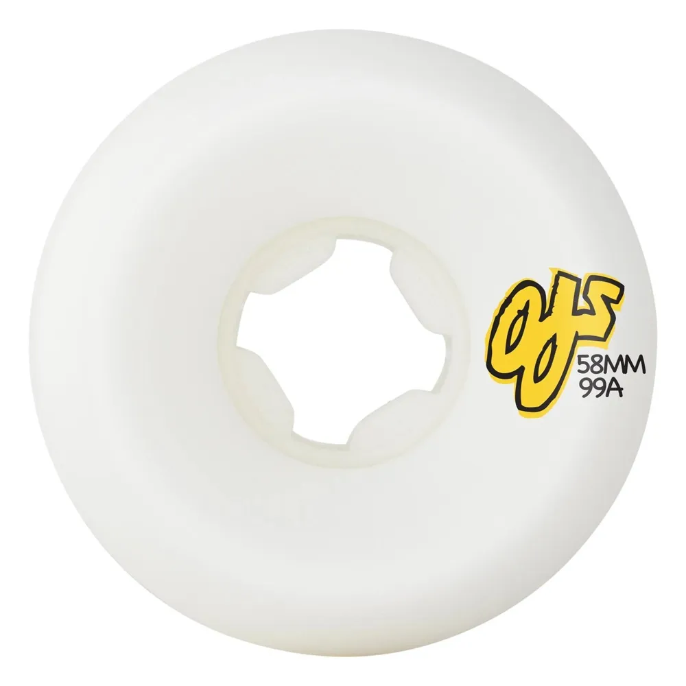 Oj Laugh It Up Dressen White 99A 58mm Skateboard Wheels