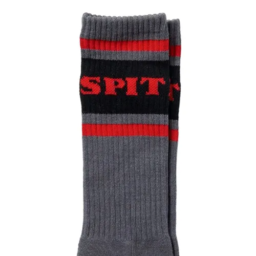 Spitfire Classic 87 Bighead Charcoal Red Black 1 Pair Mens Socks