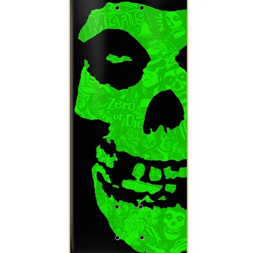Zero Misfits Fiend Skull Green 8.375 Skateboard Deck