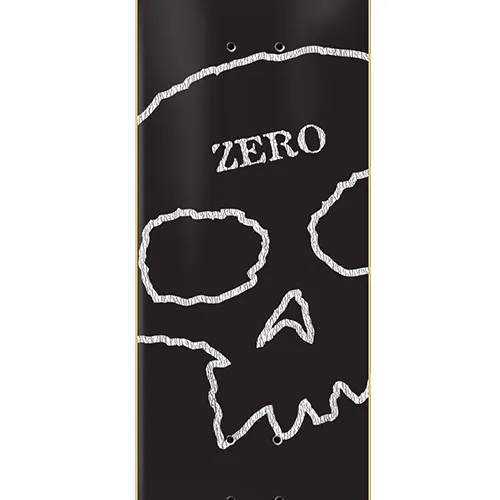 Zero Vintage Skull Black White 8.5 Skateboard Deck