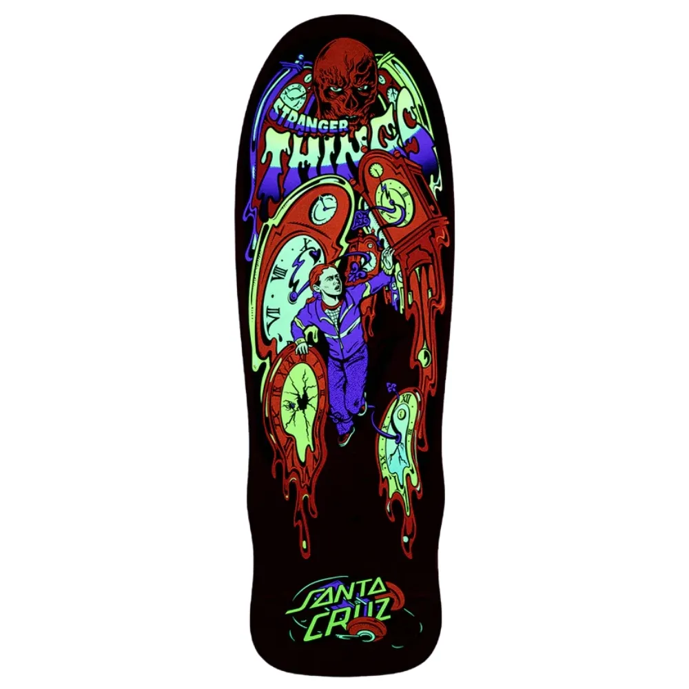 Santa Cruz X Stranger Things Grabke Max Melting Clock 9.7 Skateboard Deck