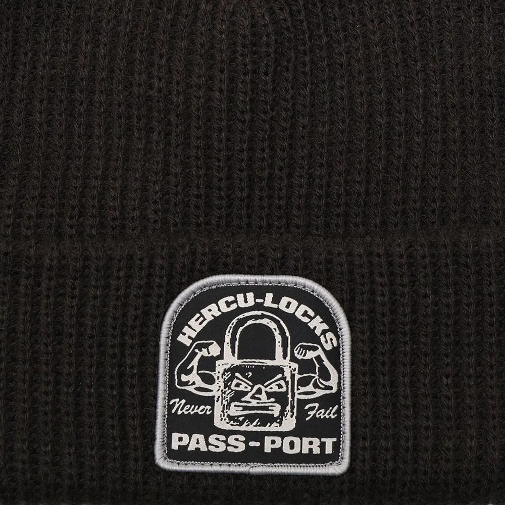 Passport Hercu Locks Vintage Black Beanie