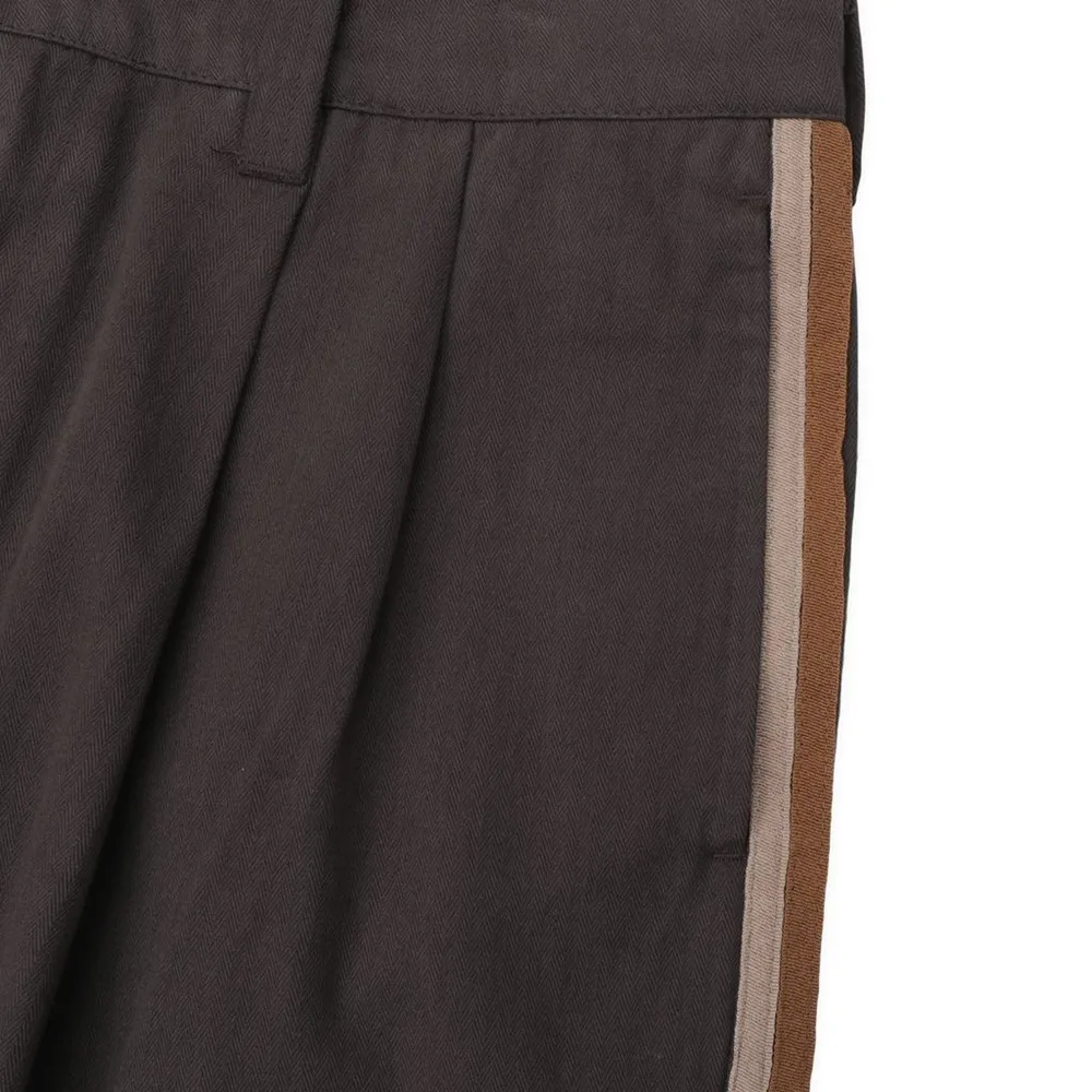 Passport Herringbone Leagues Club Stripe Dark Brown Pants