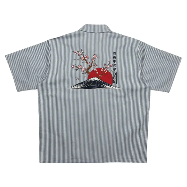 DGK Woven Accord Hickory Pinstripe Button Up Shirt