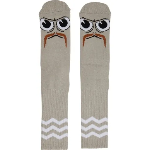 Toy Machine Turtle Boy Stache Grey Socks