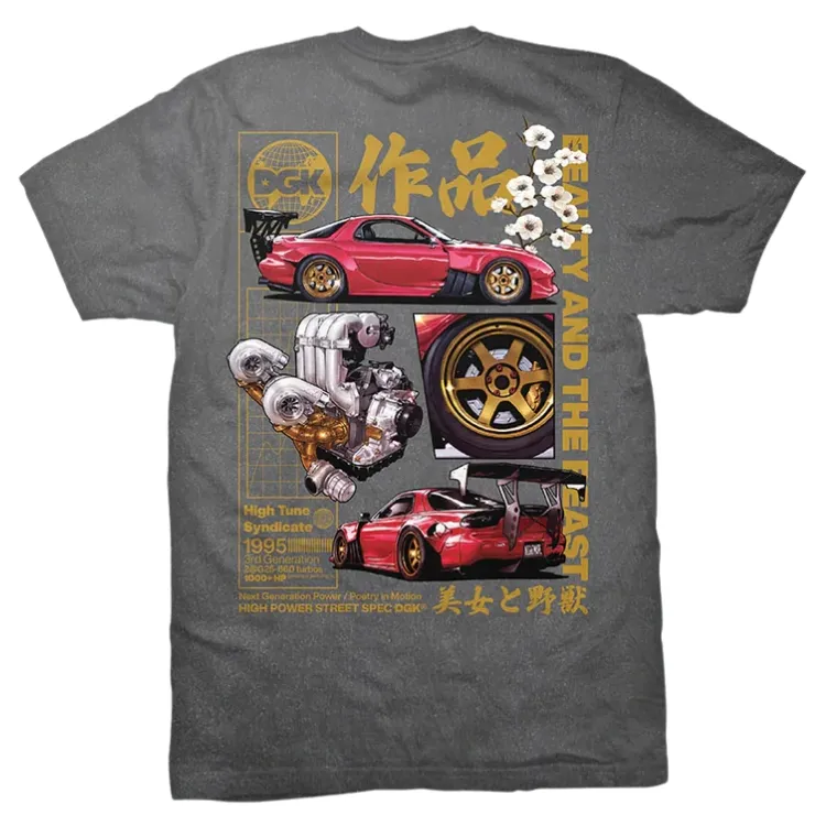 DGK Beauty And The Beast Washed Black T-Shirt