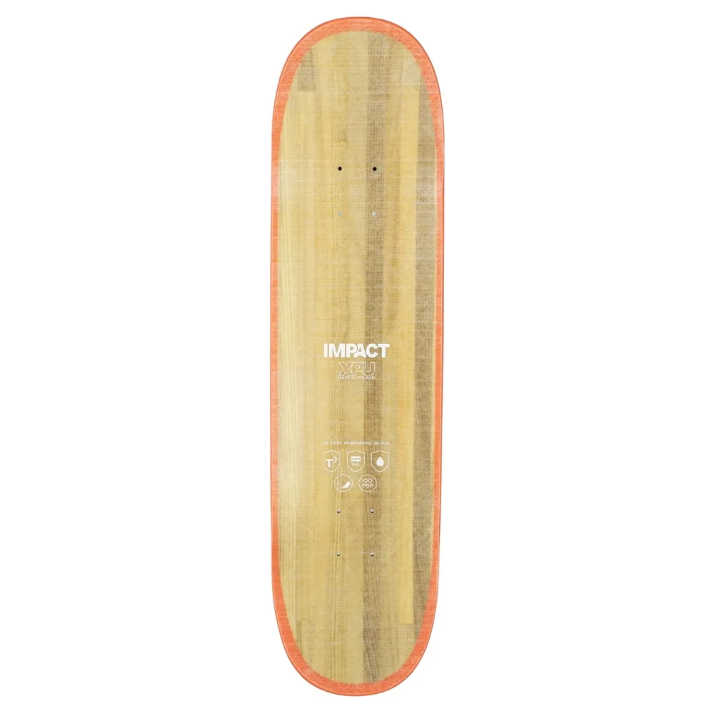 Impact XPU Lite Orange Drip Twin 9.0 Skateboard Deck