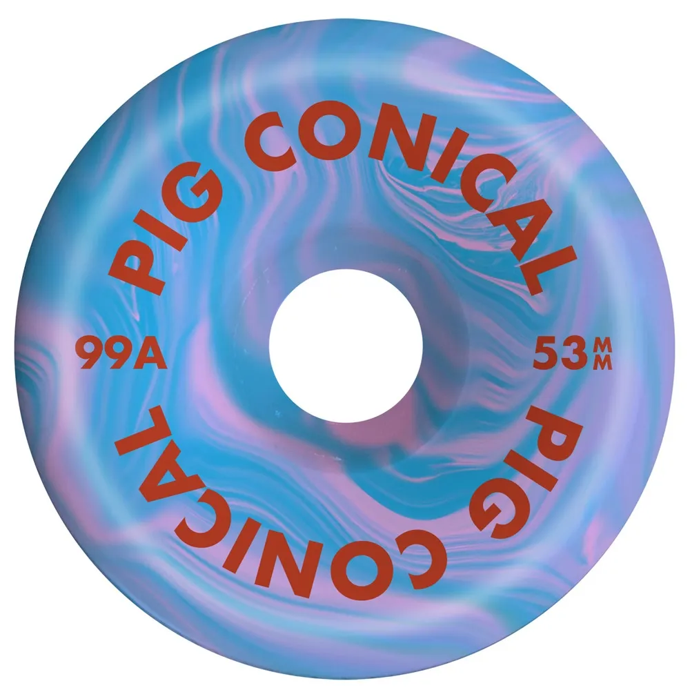 Pig Conical Swirl Purple 99A 53mm Skateboard Wheels
