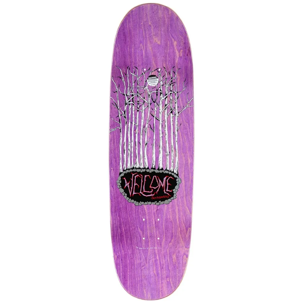 Welcome Sloth On Boline 2.0 Black White 9.5 Skateboard Deck