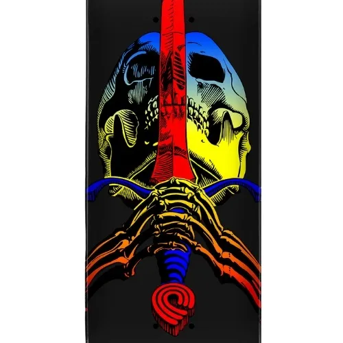Powell Peralta Skull & Sword Yellow Fade 9.0 Skateboard Deck