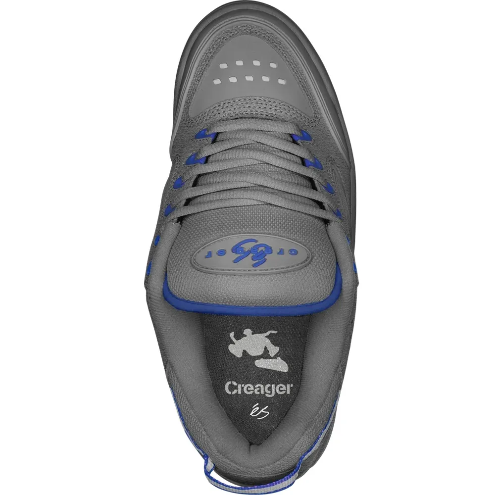 Es Creager Grey Royal Mens Skate Shoes