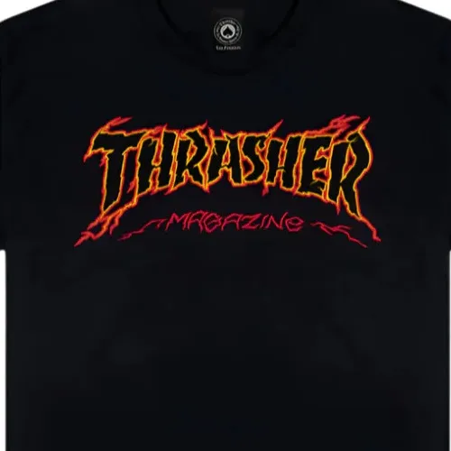 Thrasher Cracked Black T-Shirt