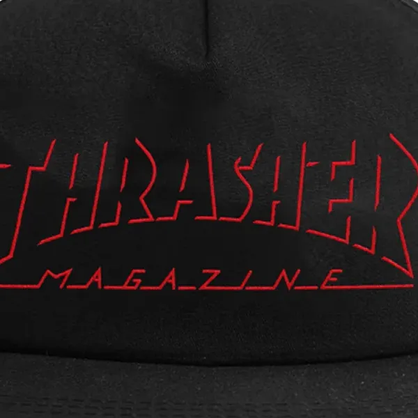 Thrasher Shadow Mag Logo Black Snapback Hat