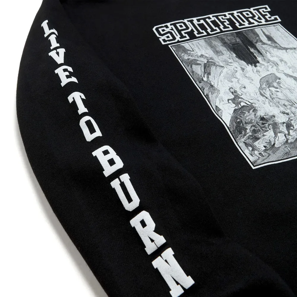 Spitfire Inferno Sleeve Black White Crew Jumper